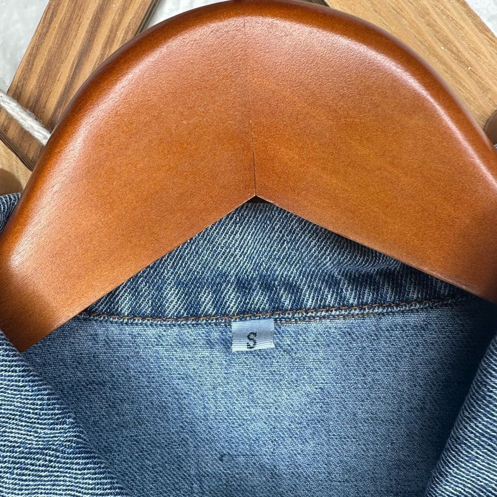 Denim Aztec Pattern Jacket - image 3